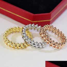 Bands Anneaux Luxury Ring Clash de Designer For Women Jewelry 18K Gold Sier Rise Titanium Steel Engagement Men Party Party ANNIVERSAIRE G OT30U