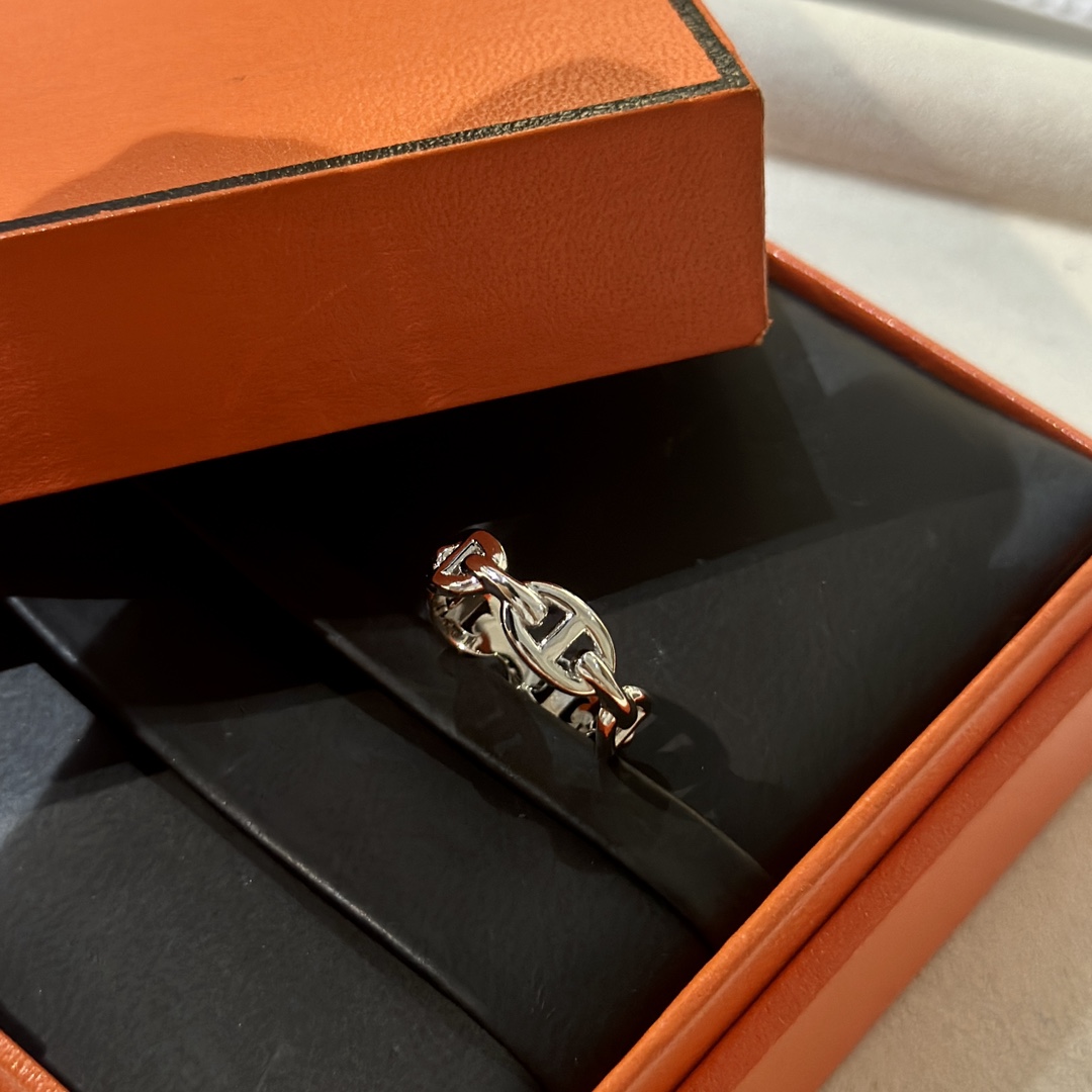 Ringas de banda Luxurys Brand Rings Top Quality S925 Sterling Silver rosa nariz redondo círculo redondo anel oco para mulheres brindes
