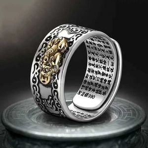 Bandringen Magische spreukring 2021 nieuwe feng shui amulet rijkdom geluk verstelbare ring Boeddhistische sieraden cadeaus voor mannen en vrouwen 240125