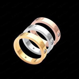 Bandringen heren- en dames diamantparen luxe ringen Designer sieraden 18K vergulde bruiloft groothandel verstelbaar met doos