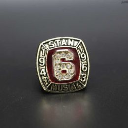 Bagues de bande MLB Baseball Hall of Fame Championship Ring 1943 1963 Star Stan Music Front 6 alphanumériques