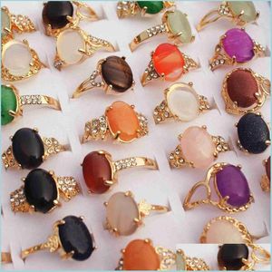 Bandringen Natuurlijke band Gem Stone Rings For Women Men Mix Boheemse stijl BK Sieraden Groothandel Drop Delivery 2021 SexyHanz DHCSD