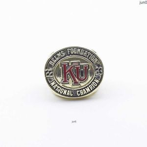 Bandringen Ncaa 1922-1923 Universiteit van Kansas Raven Hawk Basketball Champion Ring 305w