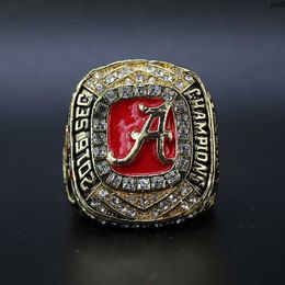 Anneaux de bande Ncaa 2016 Alabama Sec Red Tide Mens Ring Premium Champion Ring Straight Iphp