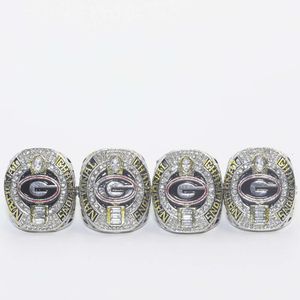 Bandringen Nieuwe 2021 SEC Universiteit van Georgia Bulldog 4 Player Championship Ring Set