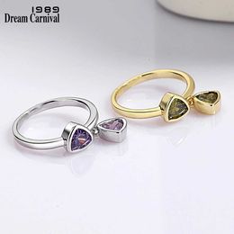 Anillos de banda Nuevo fabuloso anillo de circón cúbico para mujeres lindos encantos de baile joyería femenina moda casual bonito regalo WA12053 DreamCarnival1989 240125