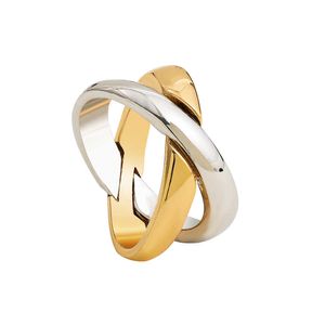 Bandringen Nieuwe mode X-vormige goudkleur Mixen metaal criss-cross ringen minimalistische cirkel geometrische ring vrouwelijke sieraden geschenken G230213