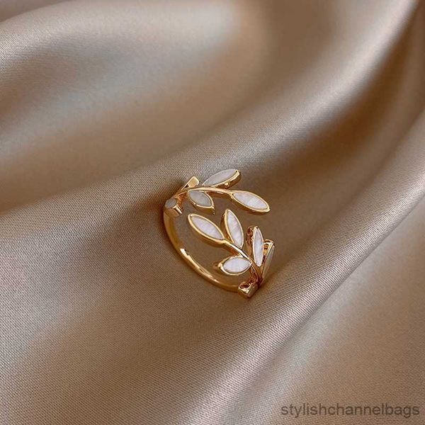 Anneaux de bande nouveau luxe branche forme anneaux ouverts pour les femmes fête exquis bague de doigt filles minimaliste bijoux insolites cadeaux