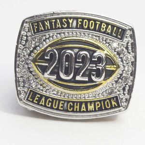Bandringen Nieuw vierkant 2023 FFL Fantasy Football Championship Ring