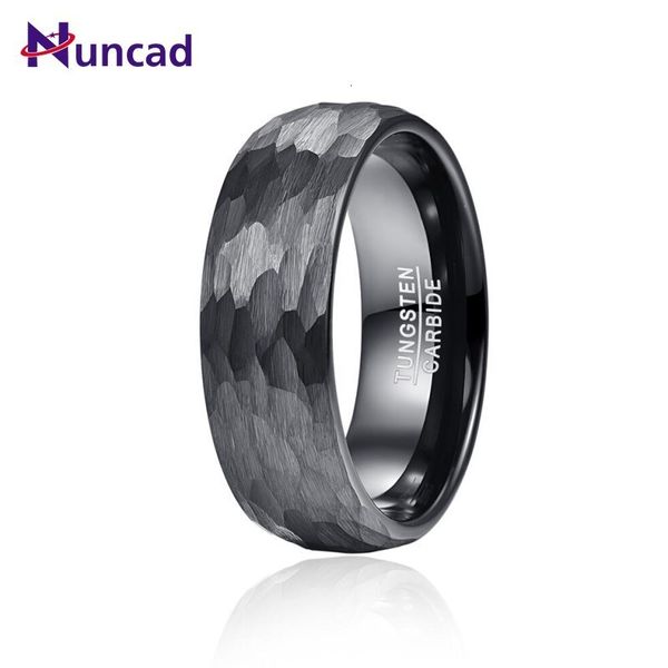 Anneaux de bande nuncad 8 mm Black Tungsten Wedding for Men Men Multi-faceted Brackaged Finish Gift AAA Quality 221119