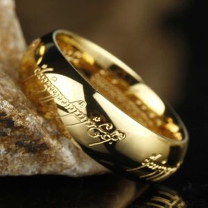 Anillos de banda Un anillo de poder Tallado en 3D Anillo de bodas refinado Amantes Mujeres Hombres Joyería de moda al por mayor P230411