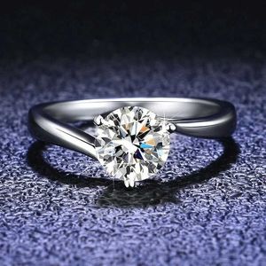 Bandringen %Originele 18k platina VVS 1 D Moisturiet Diamantring Luxe bruiloft Exquise sieraden Q240429