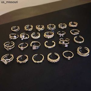 Bandringen Pearl zirkoon diamantencrusted opening verstelbare ringlicht luxe niche mode wijsindex ring vouw slijtage handtaccessoires j230522