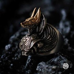 Anneaux de bande Personnalité Punk Divine Bête Dragon Anneau pour Hommes Femmes Ouverture Réglable Animal Bague Evil Dragon Bijoux Accessoires 240125