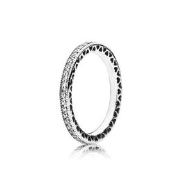 Anelli a fascia Real 925 Sterling Sier Cz Diamond Ring con scatola originale Fit Pandora Wedding Engagement Jewelry per le donne Drop Delivery Dhtmd