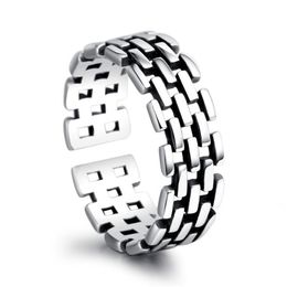 Band Ringen Retro Hollow Sier Chain Band Ringen Knoop Vinger Ring Mode-sieraden Voor Vrouwen Mannen Will En Drop Levering sieraden Ring Dhd7X