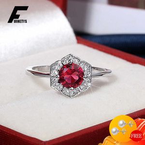 Bandringen retro ringen 925 zilveren sieraden charme ruby ​​zirkon edelstenen vingerring voor vrouwen bruiloft verlovingsfeestje Bosjes groothandel j230517