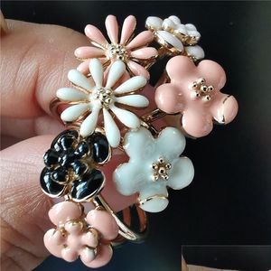 Bagues De Bande Style Rétro Floral Femmes Bague De Fiançailles Simple Mode Fête Bijoux Drop Delivery Dhgarden Dh5Hw