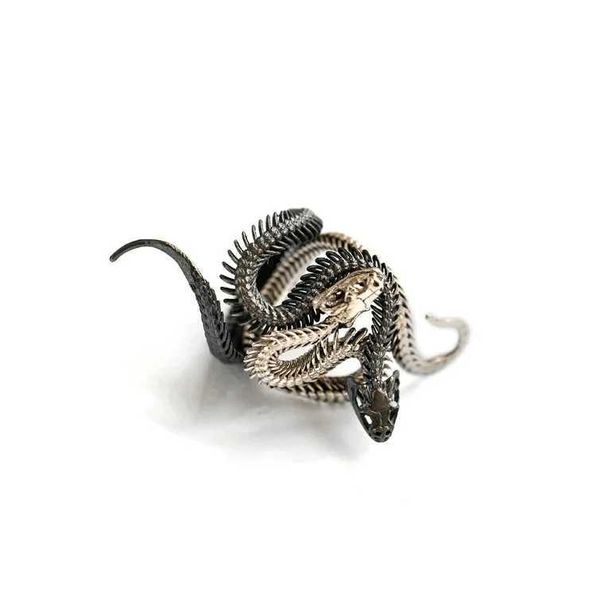 Band anneaux anneau pour hommes filles femmes réglables or blanc noir serpent féroce animal rétro punk exagéré sphinx pharaon égyptien H240425
