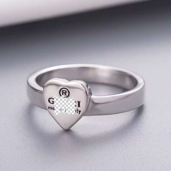 Bagues de bande Bague pour femme Bague de créateur Bague coeur Bagues en or Bague d'amour Bagues de luxe Bague en argent 925 Cadeau T Bague Femme Bague Designer Porte-clés GGGG Sans boîte