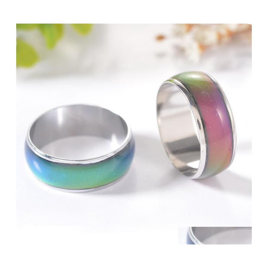 Bandringe Ring für Frauen kreative Schmuck Geschenkfarben ändern sich mit Ihrer Emotionstemperatur Feeling Dolpe Lieferung DH7DJ