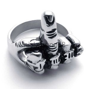 Band Ringen Rock Stijl Ring Trend Verticale Middelvinger Patroon Sieraden Ring voor Mannen x0625