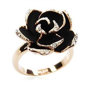 Band Ringen Rose Bloemen Ringen Vintage Resizable Vinger Ringen Valentijnsdag Gift Sieraden Hot Koop Open Ring Voor Vrouwen Sieraden x0625