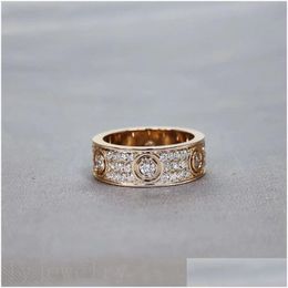 Anillos de banda Tornillo Amor para mujer Compromiso Anillo de boda Moda Plateado Sier Oro Anelli Promesa Bague Personalidad Pareja Estilo Luxu Dhyea