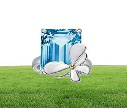 Anneaux de bande vendant y Ring 925 Sier Love Bugs incrusté de topaze bee Blue Butterfly228a9073978 Drop Livrot Bijoux DHGKW3178275