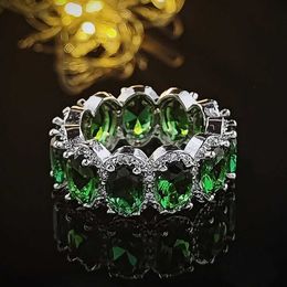 Bands Anneaux Set Pack Pink Black Green Silver Couleur Weddband Eternity RFor Women Gift Finger Lots Bijoux R4574 J240429