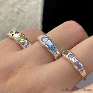 Bandringen zilveren kleur kristallen ringen voor vrouwen meisje geschenk amethist citrien zirkon bruiloft feest sieraden dropship