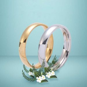 Bandringen eenvoudige gladde roestvrijstalen ring 4 kleuren verlovingsring paar ringen mode sieraden vrouwen accessoires ringen vrouw groothandel