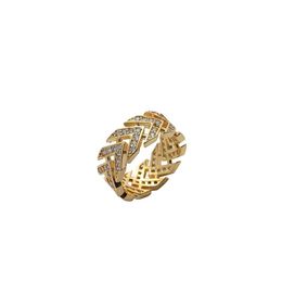 Bandringen enkele rij FL diamant pijl ring heup hiphop sieraden mode charme bruiloft Q325FZ drop levering dh0w4