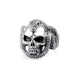 Bandringen SKL -kopring met een grote slang 925 Sterling Sier Fashion Jewelry for Men Punk Style Accessoires Drop Delivery DHCZV