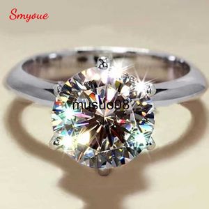 Band Rings Smyoue GRA Certified 1-5CT Moissanite Ring VVS1 Lab Diamond Solitaire Ring for Women Engagement Promise Wedding Band Jewelry J230602