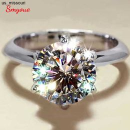 Bandringen Smyoue GRA Certified 15ct Moissanite Ring VVS1 Lab Diamond Solitaire Ring voor vrouwen Betrokkenheid belofte Wedetband Juwelen J230522