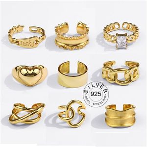 Band Ringen Sterling Sier Ringen Voor Vrouwen Vintage Gouden Kleur Bump Verlovingsring Sieraden Anillos Drop Levering Sieraden Ring Dhgarden Otgnz