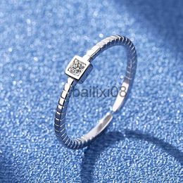 Bandringen Sterling Silver S925 Mosang Diamond kleine diamanten ringarrangement