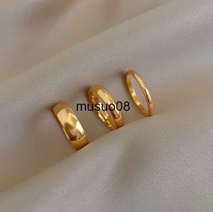 Bandringen Aanslagvrij 2 mm 4 mm 6 mm roestvrij staal 18K verguld zilver Kleur knokkelringen voor dames Minimalistische gouden ringen voor vrouwen J230602