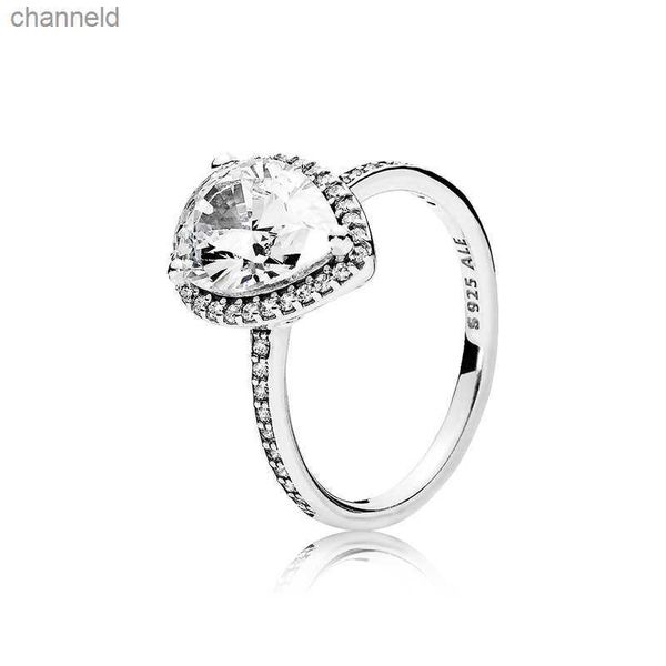 Bande Anneaux Tear drop CZ Diamond RING Boîte d'origine pour Pandora 925 Sterling Silver Rings Set pour les femmes Cadeau de mariage JewelryL230518