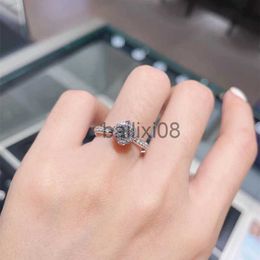 Bandringen De nieuwe Mosang Diamond Ring Can Ruo Xing Chen Dames Sterling Silver Ring Star River Brilliant Ring Voorstel en verlovingsontwerp Sense J230819