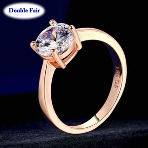 Band Rings Top qualité ronde AAA cubique zircone roseblanc or couleur mode bijoux anneaux pour femmes fiançailles en gros DWR333R335 Z0428