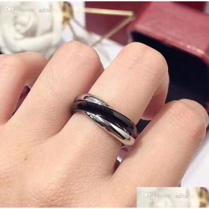 Bandringen Trinity Ring Bedels voor vrouw ontwerper Maat 5-11 Man Cross Paar T0P Kwaliteit Verguld 18K Hoogste Teller Klassiek Styl Dhdp9