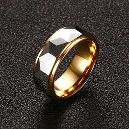 Bandringen Tungsten carbide ringen veelzijdige prisma ring voor mannen trouwband 8mm comfort fit 230509