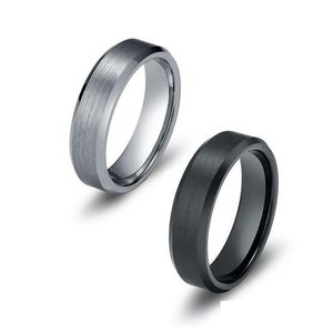 Bagues de bande Bague de mariage en carbure de tungstène pour hommes femmes - Finition satinée de 6 mm Bord biseauté US7-13 Laissez-moi à propos de la taille Color268A Drop Del Dhkrs