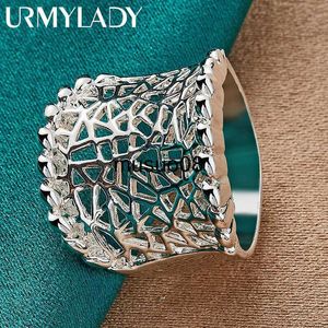 Bande Anneaux URMYLADY 925 Sterling Silver Concave Creux 7-10 # Anneau Pour Les Femmes De Noce De Mode Charme Bijoux J230602