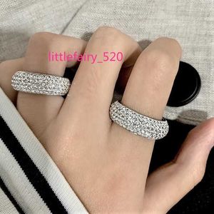 Anillos de banda VAF High End Aaa Zirconia Pave Ring Acero inoxidable Iced Out Moissanite Eternity Engagement Anillo de circonio cúbico para hombres y mujeres