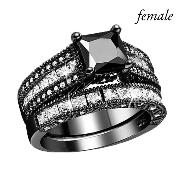 Bagues Victoria Wieck Anneaux Bijoux Vintage Grenat Rouge Diamonique 10Kt Or Noir Rempli Simated Diamant Bague De Mariage Noël Gi Dhtss