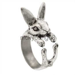 Anneaux de bande Vintage Chic Lapin Animal Knuckle Anneaux pour Femmes Filles Charme Gothique Punk Grenouille Chat Poulpe Ouverture Bagues De Mode Bijoux x0625