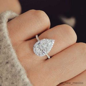 Bandringen vintage stijl peer vorm verlovingsring sie kleurbelofte trouwring trends fancy kubieke zirconia sieraden verjaardagscadeau